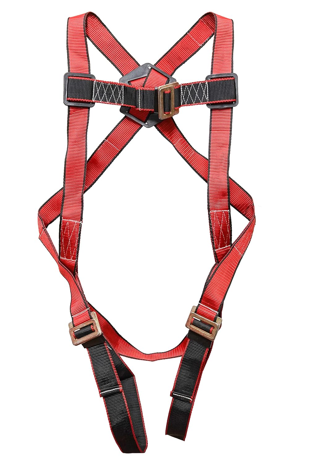 RAHMAT SAFETY HOUSE Full Body Polyester Belt Harness Safety Protection for Construction, Climbing ,Fall Protection (Single Hook & Single Rope, Multicolor) RSH-011.