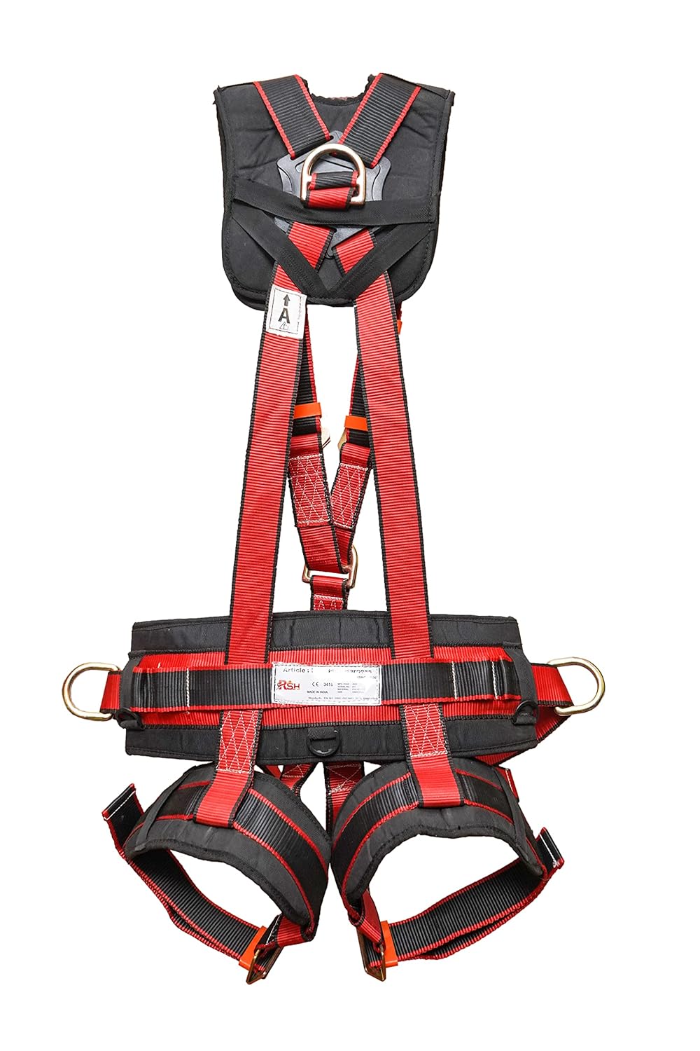 RAHMAT SAFETY HOUSE Full Body Polyester Belt Harness | Safety Protection From Height ,Climbing , Constructions | Safety Harness Unisex (Multicolour ) RSH-056